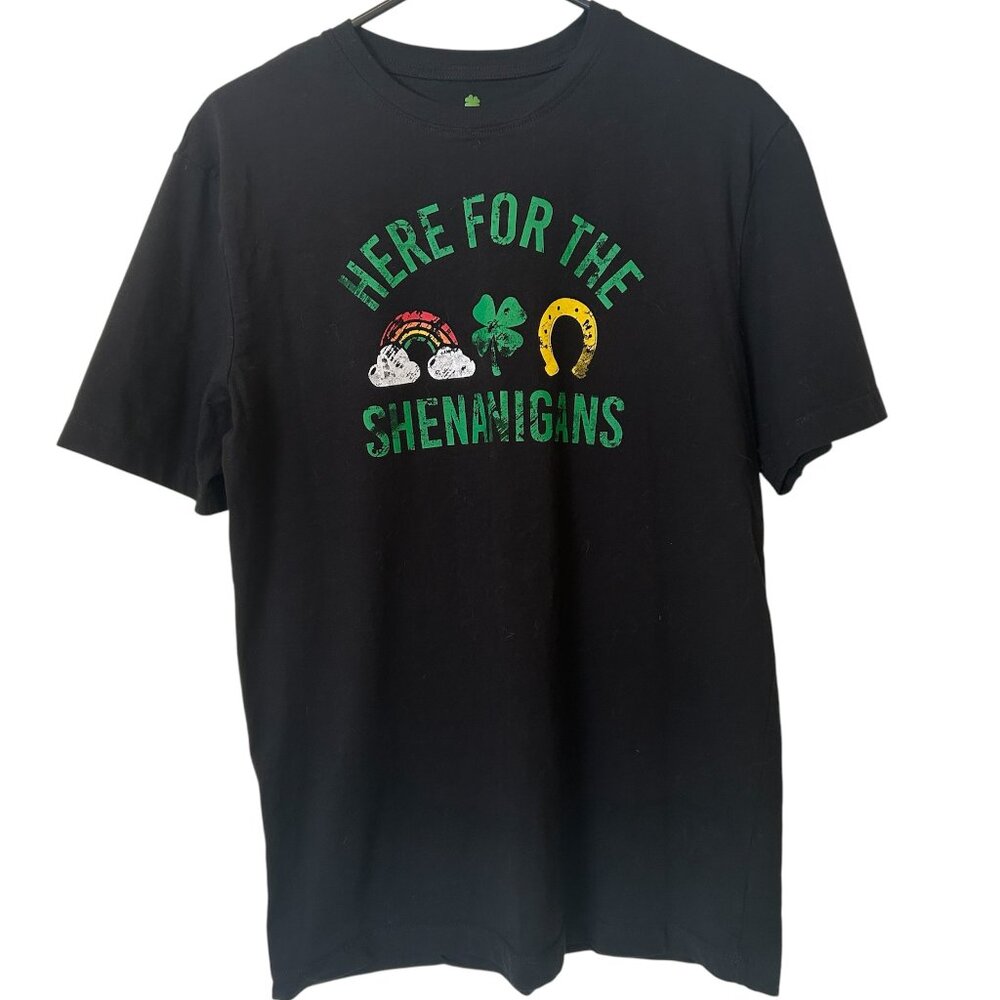 "Here for the Shenanigans" graphic t-shirt sz M